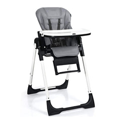 4-in-1 High Chair–Booster Seat with Adjustable Height and Recline In Gray