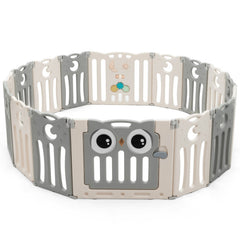 16-Panel Baby Activity Center Play Yard with Lock Door