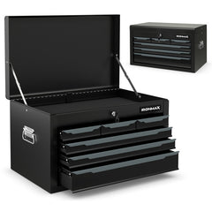 24 Inch Tool Chest Case with 6 Drawers and Top Storage for Garage Repair Shop & Warehouse