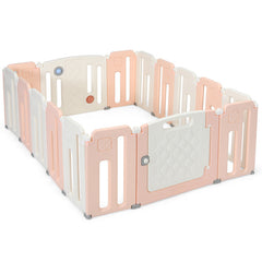 16 Panels Baby Safety Playpen with Drawing Board