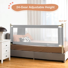 77 Inch Baby Bed Rail with Double Safety Child Lock