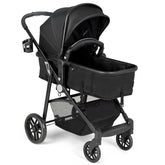 2-in-1 Foldable Pushchair Newborn Infant Baby Stroller