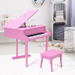 30-Key Kids Piano Keyboard Toy with Bench Piano Lid and Music Rack