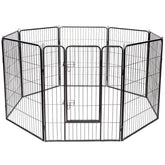 8 Metal Panel Heavy Duty Pet Playpen Dog Fence with Door