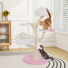 Multi-Layer Cat Tree Cat Tower with 2 Cat Perches 2 Platforms