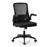 Swivel Mesh Office Chair with Foldable Backrest and Flip-Up Arms