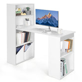 48 Inch Computer Desk with 4-Tier Bookcase and CPU Stand