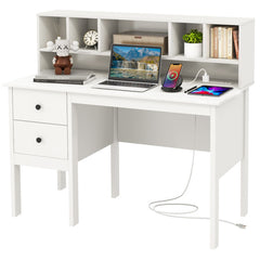 48 Inch Home Office Computer Desk with Type-C Power Outlets