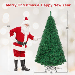 5/6/7/8 Feet Artificial PVC Christmas Tree with Solid Metal Stand