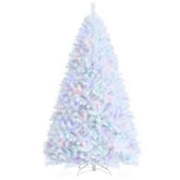 Artificial Christmas Tree with Iridescent Branch Tips and Metal Base