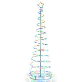 6 Feet Light Up Spiral Christmas Tree with Tree Top Star