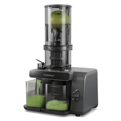 Cold Press Juicer with 5.3 Inches Feed Chute, High Juice Yield and Reverse Function