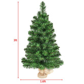 2/3 Feet Tabletop Unlit Christmas Tree in Burlap Base