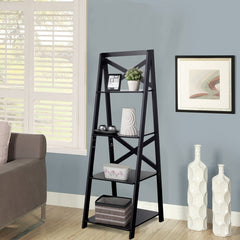 4-Tier Leaning Free Standing Ladder Shelf Bookcase Display Shelf