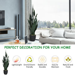 35.5 Inch Indoor-Outdoor Artificial Fake Snake Plant