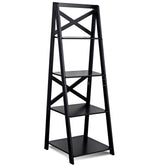 4-Tier Leaning Free Standing Ladder Shelf Bookcase Display Shelf