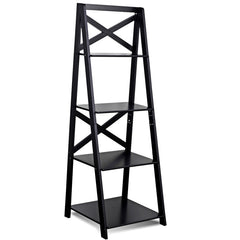 4-Tier Leaning Free Standing Ladder Shelf Bookcase Display Shelf