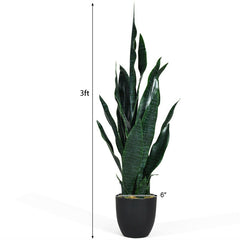 35.5 Inch Indoor-Outdoor Artificial Fake Snake Plant