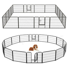 16 Panel 24/32/40 Inches Height Dog Playpen with Lock and Large Door