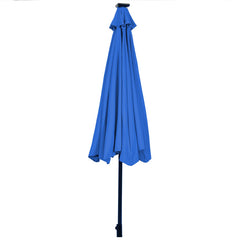 10 Feet Outdoor Patio Umbrella with Bright Solar LED Lights