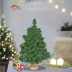 2/3 Feet Tabletop Unlit Christmas Tree in Burlap Base