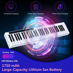 61-Key Portable Digital Stage Piano with Carrying Bag