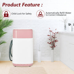 8lbs Portable Fully Automatic Washing Machine with Drain Pump