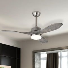 48 Inch Wood Ceiling Fan Indoor with LED Lights and 6 Speed Levels