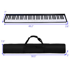 88 Key Digital Piano MIDI Keyboard with Pedal and Bag