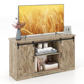 Farmhouse Entertainment Center with Adjustable Shelves for TVs up to 65 Inc