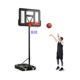 4.4-10 Feet Portable Basketball Hoop Adjustable with 2 Wheels and Fillable Base
