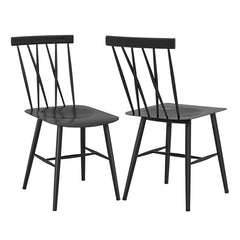 Set of 2 Modern Dining Chairs with Backrest