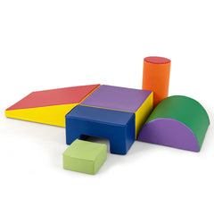 6 Pieces Foam Climbing Blocks Indoor Climb and Crawl Activity Playset with Rectangles