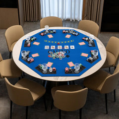 8-Player Foldable Poker Table Top with Carrying Bag