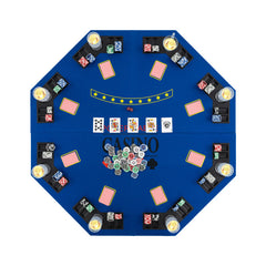 8-Player Foldable Poker Table Top with Carrying Bag