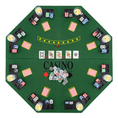 8-Player Foldable Poker Table Top with Carrying Bag