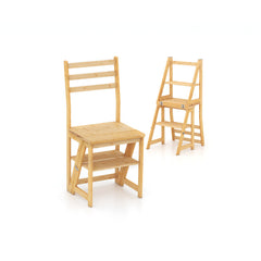 Multifunctional 3-in-1 Ladder Chair Display Plant Stand for Library Kitchen Office