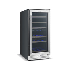 30-Bottle Freestanding Wine Cooler with Temp Memory and Dual Zones