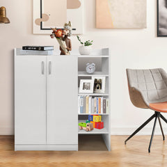 Freestanding Shoe Cabinet with 3-Postition Adjustable Shelves