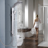 44 Inch Aluminium Alloy Panel Rainfall Shower Column with Hand Shower