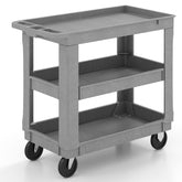 3-Tier Utility Cart with 550 LBS Max Load and Adjustable Middle Shelf