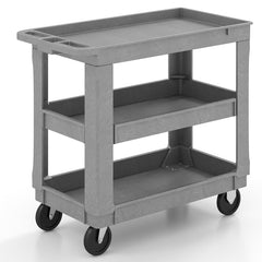 3-Tier Utility Cart with 550 LBS Max Load and Adjustable Middle Shelf