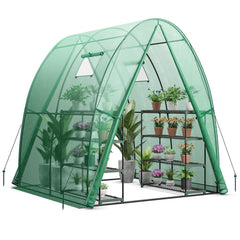 6 x 6 x 6.6 FT Outdoor Wall-in Tunnel Greenhouse
