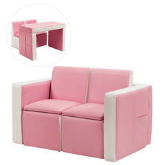 Multi-functional Convertible Kids Play Sofa and Table Chair Set