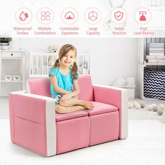 Multi-functional Convertible Kids Play Sofa and Table Chair Set