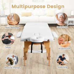 Portable Adjustable Facial Spa Bed with Carry Case