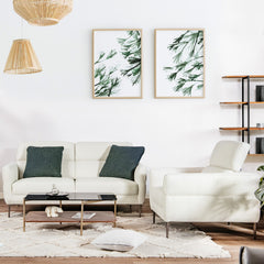 Modern Upholstered Single Sofa with Adjustable Headrest