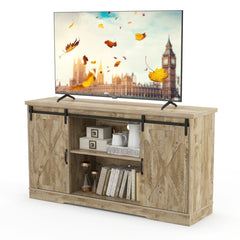 Farmhouse Entertainment Center with Adjustable Shelves for TVs up to 65 Inc