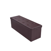 45 Inches Large Folding Storage Ottoman Bench with Memory Foam