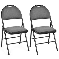 2/4 Pieces Padded Folding Office Chairs with Backrest
